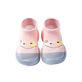 2Pcs/Set Toddler Baby Socks Shoes Anti-Slip Walking Socks Thin Socks Children Baby Girl Boys Floor Socks (12-18 Months,Pink)