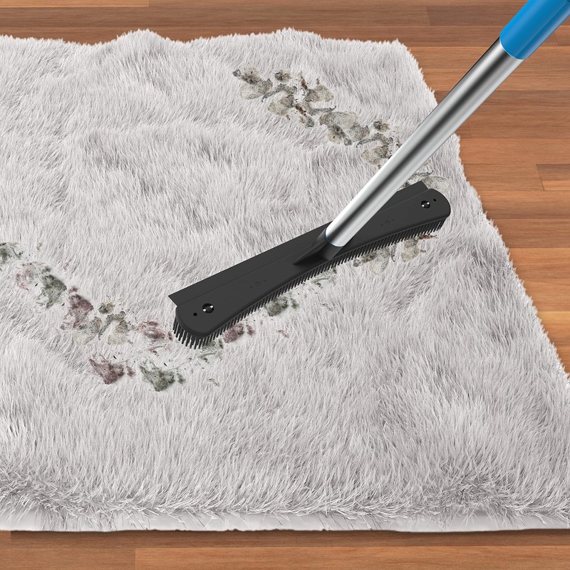 SCRUBIT Fur Remover Broom, Pet Hair Removal Tool with Squeegee