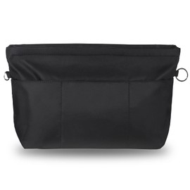 Etercycle Handbag Organiser, Nylon Bag Organiser with Key Ring, Inner Pockets, Waterproof for Handbags Organiser, black