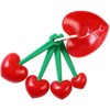 5 Pack Cherry Measuring Spoons Set, Love Heart-Shaped Measure Spoons