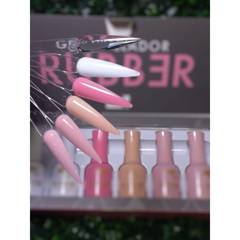 Gama De Gel Rubber Fantasy Nails, 6 Piezas de 12Ml,
