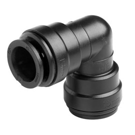 John Guest Equal Elbow Pushfit Connector, 15mm, Black, 90 Degree