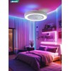 LEDIARY 20 Inch Low Profile Ceiling Fans with Lights, Led