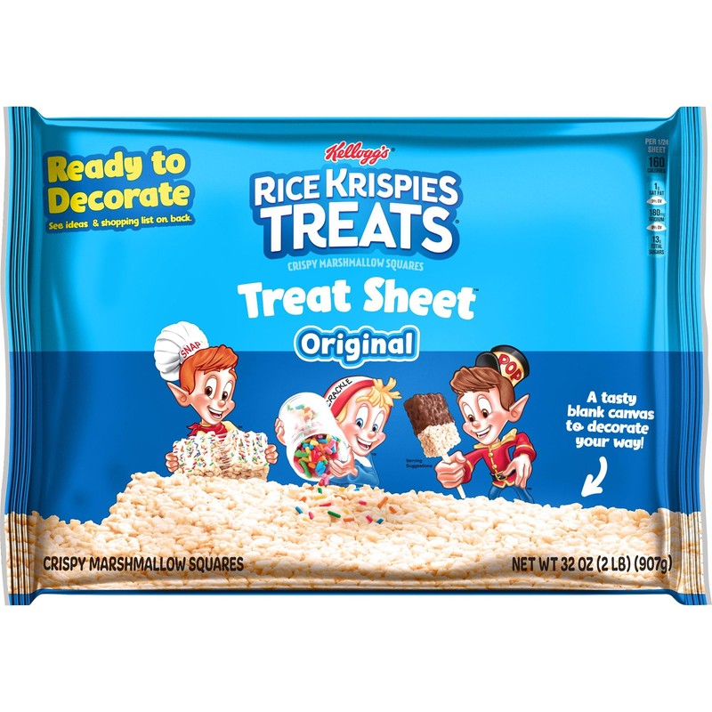 Rice Krispies Treats Marshmallow Treat Sheet, Kids Snacks, Baking Project,