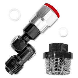 7/8 Inch Thread Airless Sprayer Gun Swivel Joint Multi-Angle,180 Degree Rotation Swivel Joint with Strainer Screen Kit for Airless Paint Spray Spraying