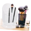 Angoily Transparent Compartment Pen Holder Makeup Brush Organizer Desktop Storage