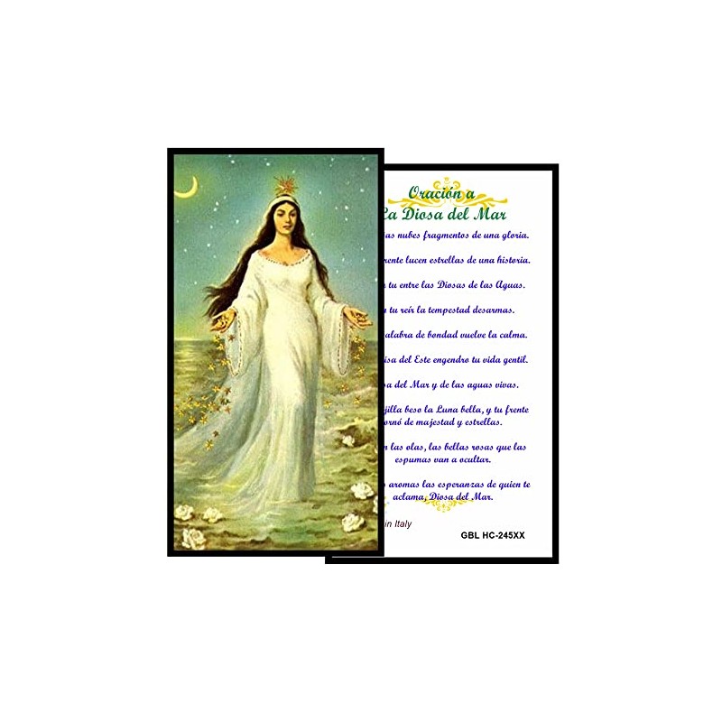 La Diosa del Mar Yemaya Tarjeta de Rezo Plastificada