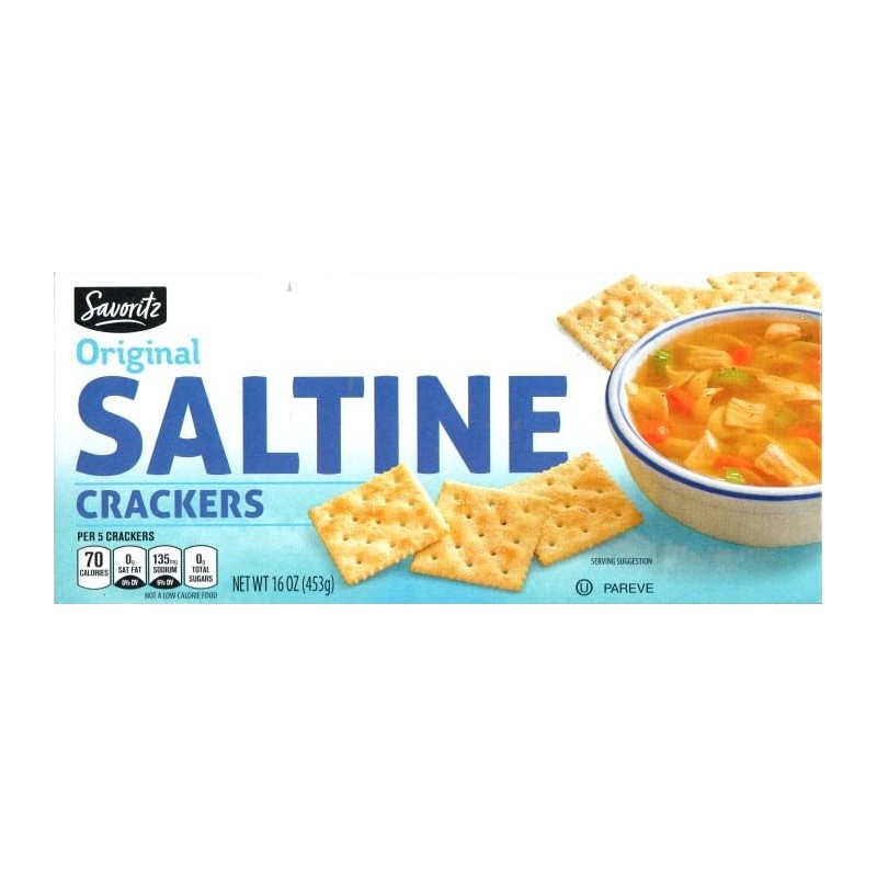 Savoritz Original Saltine Crackers 16oz 454g (Two Boxes)