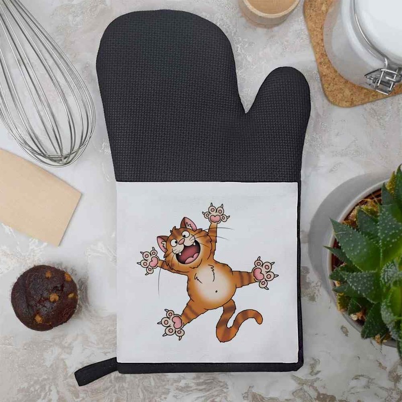 'Splat Ginger Cat' Oven Glove/Mitt (OG00052555)