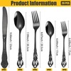 Vilihkc Gorgeous Retro Royal Stainless Steel 20 Pieces Flatware Set,