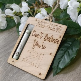 MadeAt94 21st Birthday Wooden Money Holder - Unique Money Gift Holder for Nephew - Custom Keepsake for Celebrating Milestone