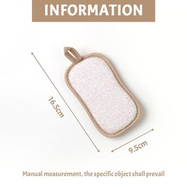 Set of 6 Washing Up Sponge, Scourer, Kitchen Sponge, Washable for Reuse, 10 x 8 cm with Microfibre, with 2 Powerful Sides