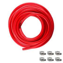 MRbrew 25 Feet CO2 Tubing, PVC CO2 Hose With Hose Clamps I.D. 5/16” Gas Line for Kegerator co2 Dispenser Beer System Draft Beer Home Brewing & Multiple Setups