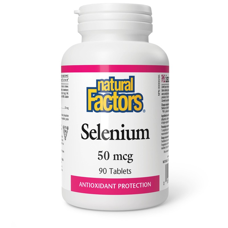 Natural Factors Natural Factors Selenium 50 mcg, 90 Tablets, Antioxidant,