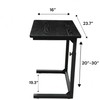 Tinymod Height Adjustable Sofa Side C Shape Table,Laptop Holder End
