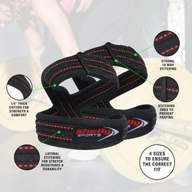Helly Figure 8 Straps for Heavy Duty Weightlifting, Weightlifting, Powerlifter, Cotton Straps, Available in 4 Sizes, Elite Double Loop, for Workout Enthusiasts, Gym