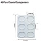 48Pcs Drum Dampeners, Black &Clear Silicone Gel Pads, Soft Drum