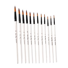 Operitacx Kid Suit 12pcs Paint Flat Head Bamboo White Paint Suit