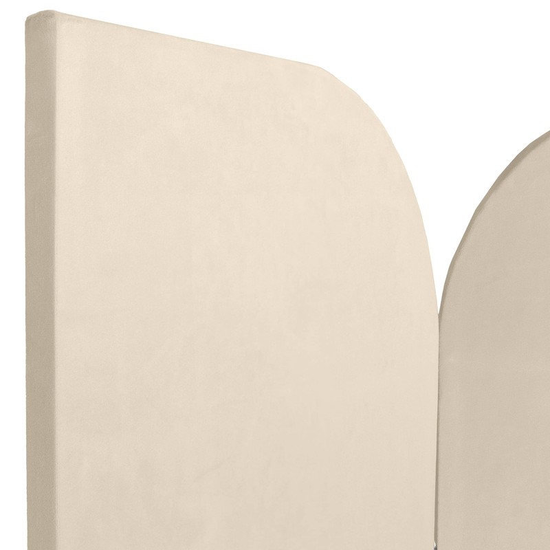 Red Lantern 6 ft. Modern Arch Velvet Room Divider Cream
