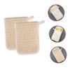 Mobestech 2pcs Exfoliating Soap Pouches for Handmade Facial Bags Loop
