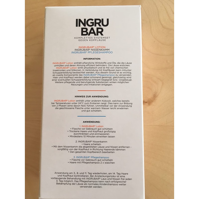 Ingru Bar Lice and Nisse Free 150 Lotion and Shampoo