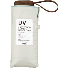 Wpc. 801-11949-102 Parasol, Light Shielding Inside Color, Tiny Off, Folding Umbrella, 19.7 inches (50 cm), Unisex, For Rain or Shine, Light Shade, UV Protection, 100% Compact, Small, Square Type, Easy