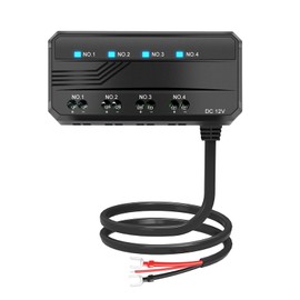 12V Universal Motorcycle Fuse Block with Relay Box Kit, LED Warning Indicator,Small Automotive Fuse Block with 4 Circuits Blade Fuse Holder