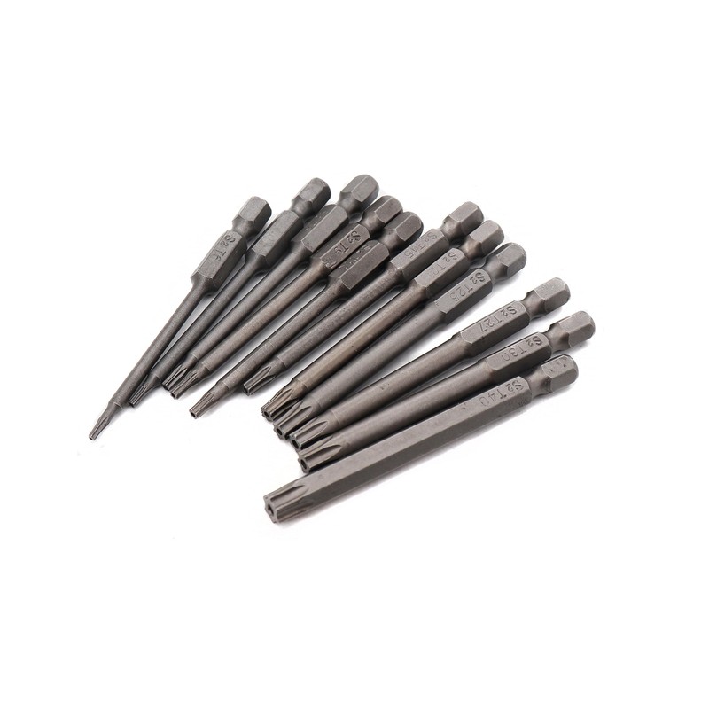 Power Screwdriver Bit Sets, 100mm T6/ T7/ T8/ T9/ T10/