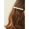 Pearl Hair Clips for Women-Gold Metal&Acetate Spring Clips for Thin