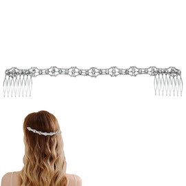 FAIRYGATE Hair Accessories Wedding Headband Silver Headband Women Headbands Rhinestone Hair Band Women's Headpiece Bridal Tiara 5012