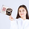 Metal Sign with Sloth Motif and Saying "Betreten auf eigene
