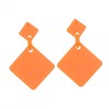 Ipetboom 4 Pairs Exaggerated Geometric Dangler Acrylic Earrings Yellow Orange