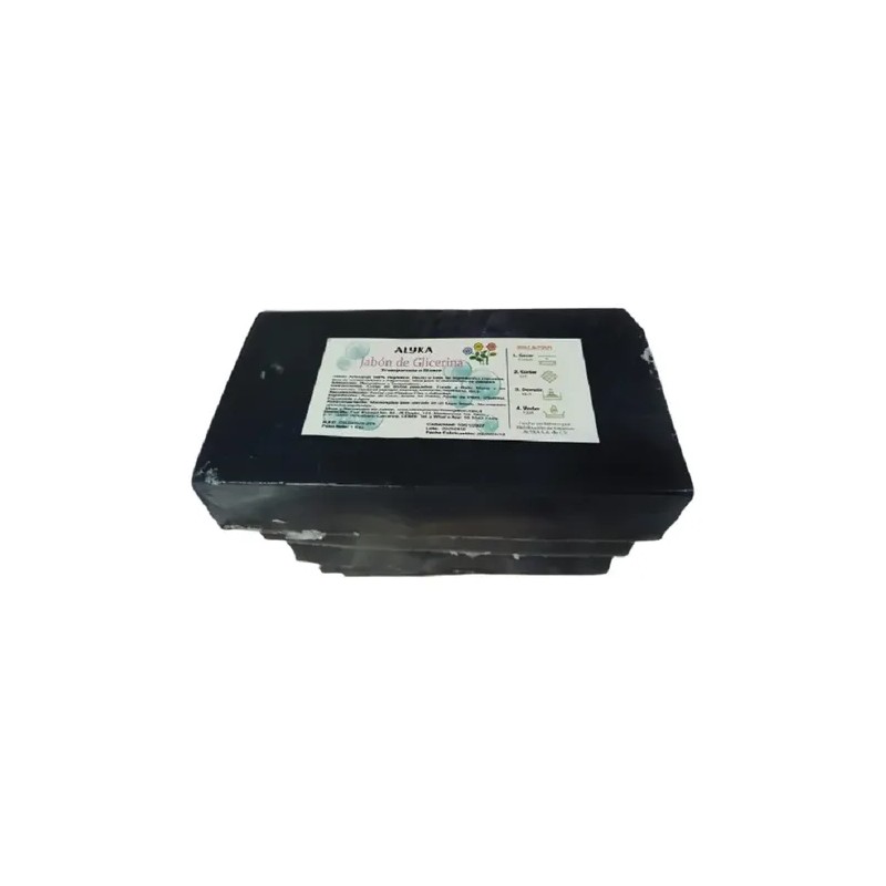 1 Kg De Jabón Glicerina Carbón Activado Con Extracto Menta