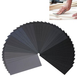 Sandpaper 120 to 3000 Grits, 45 Sheets Sand Paper Assorted for Cars Polishing Metals Walls Wood Furniture Sanding, 9x3.6 Inch Wet and Dry Sandpaper