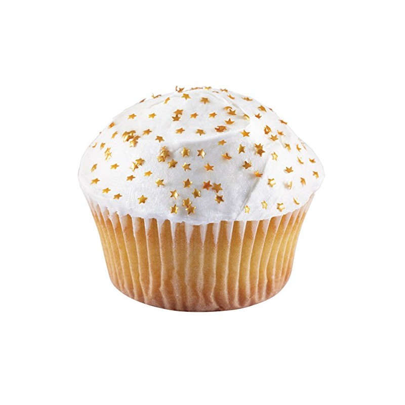 Wilton Edible Gold Glitter Star Sprinkles, Shimmering Sugar Stars for