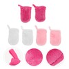 Beavorty 3sets Washing Gloves Makeup Remover Gloves Facial Towel Reusable