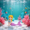 Zcccc Pink Mermaid Figurine Aquarium Ornament, Plastic Fish Tank Decor,