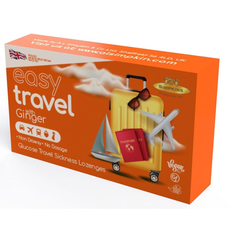 Simpkins Ginger Glucose Travel Lozenges 40g (Pack of 4)