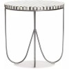 Adore Decor Zahra Round Side Table Black and White