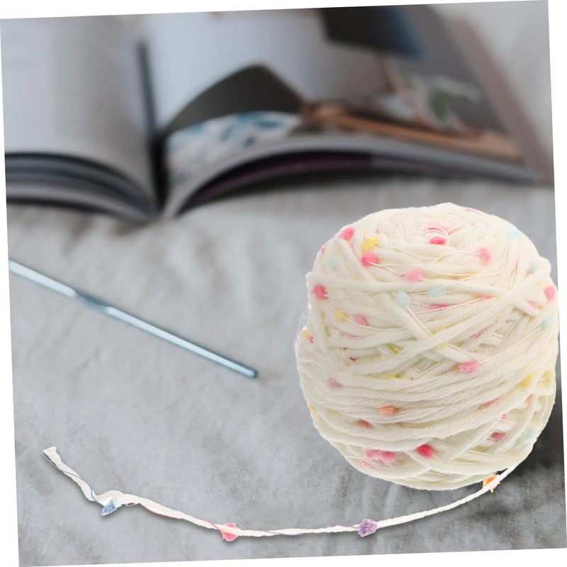 jojofuny 2 Rolls Multi Color Supple Crocheting Yarn Soft Worsted