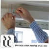 Operitacx 2-Pack Adjustable Curtain Rod Brackets Heavy Duty Wall-Mounted Support