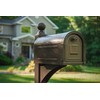 Gibraltar Mailboxes Garrison Large Capacity Galvanized Steel Venetian Bronze, Post-Mount