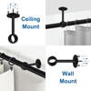 Ceiling Curtain Rod Brackets, Heavy Duty Curtain Rod Holder Black