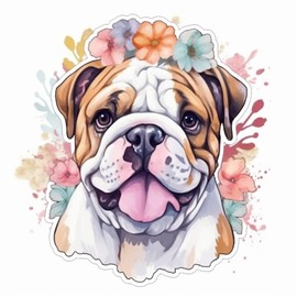 Yoonek Graphics American Bulldog American Bulldog Dog Vinyl Decal Sticker for Car, Laptop, Tumbler, More. #0010127-6