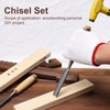 4 Pcs Half Round Chisel Set Inner Edge DIY Wood