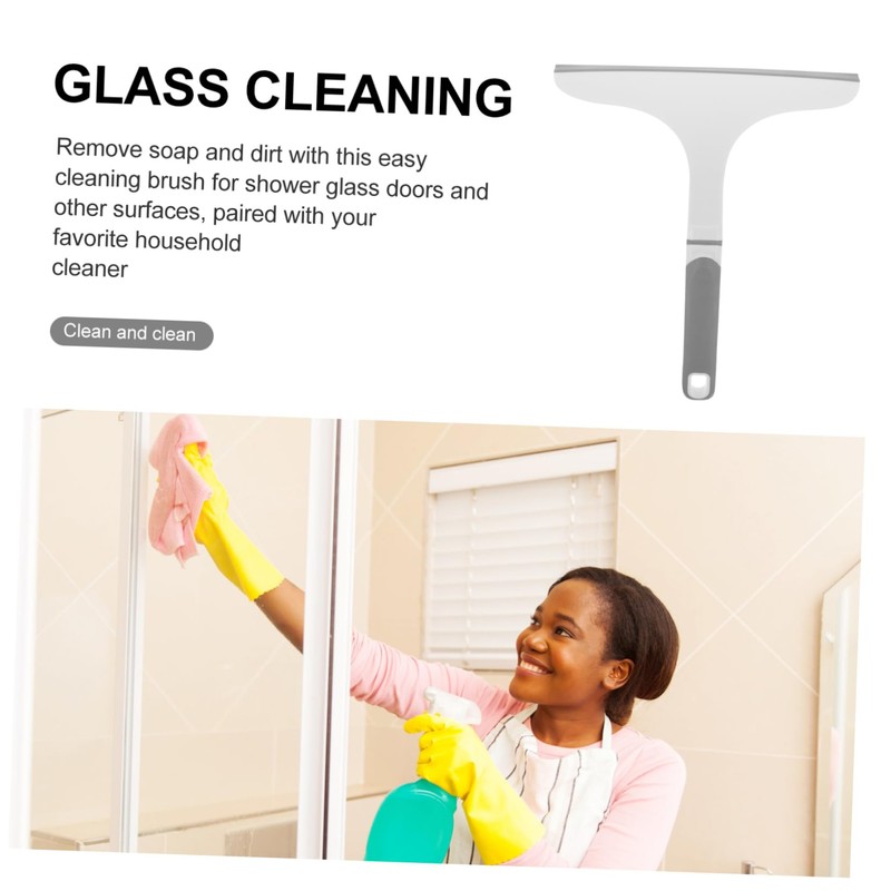 FOMIYES Shower Squeegee Glass Wiper with Ergonomic Handle Efficient Window