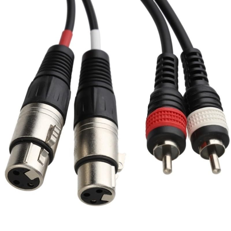 DRUT 1.5m Twin 2 x XLR Female Sockets to 2