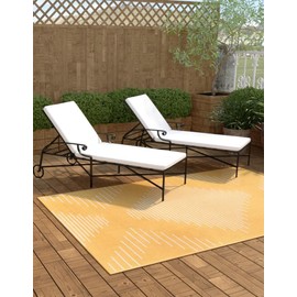 Unique Loom Outdoor Modern Collection Area Rug - Tambor (7' 10" x 10' Rectangle, Yellow/ Ivory)