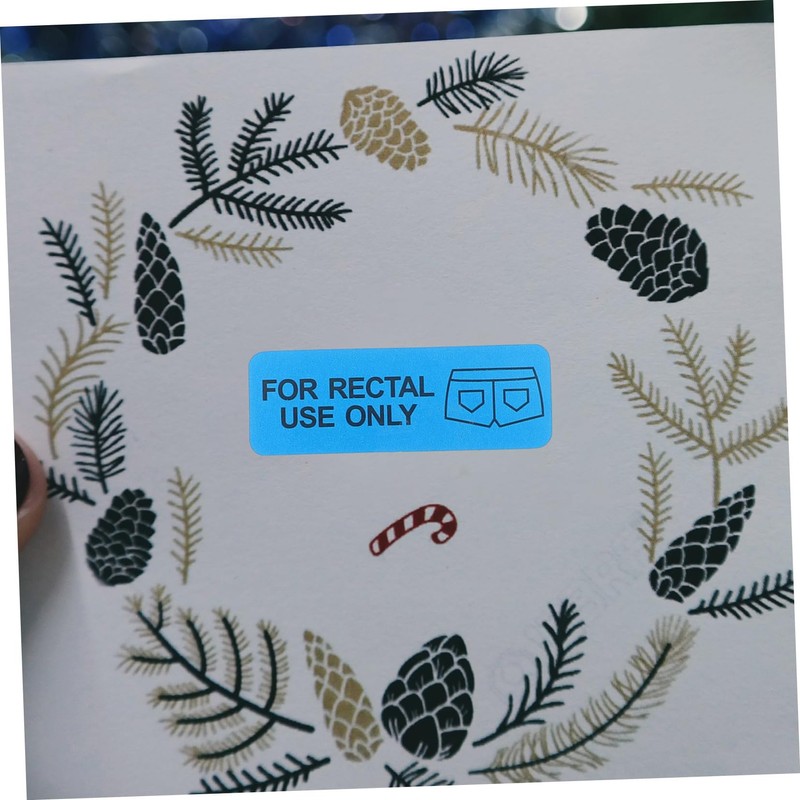 ULTECHNOVO 1roll Rectal Use Only Stickers Prank Labels for Laptops