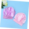 IWOWHERO Wide Side Elastic Satin Sleep Bonnet for Women Headband